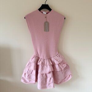 MESHKI-Maeve Ruffle Knit Mini Dress